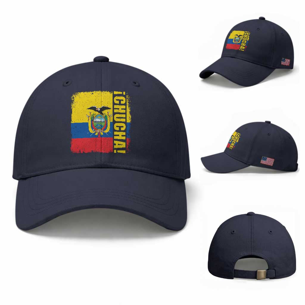 Chucha Funny Ecuadorian Slang Vintage Ecuador Flag Baseball Cap