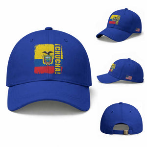 Chucha Funny Ecuadorian Slang Vintage Ecuador Flag Baseball Cap