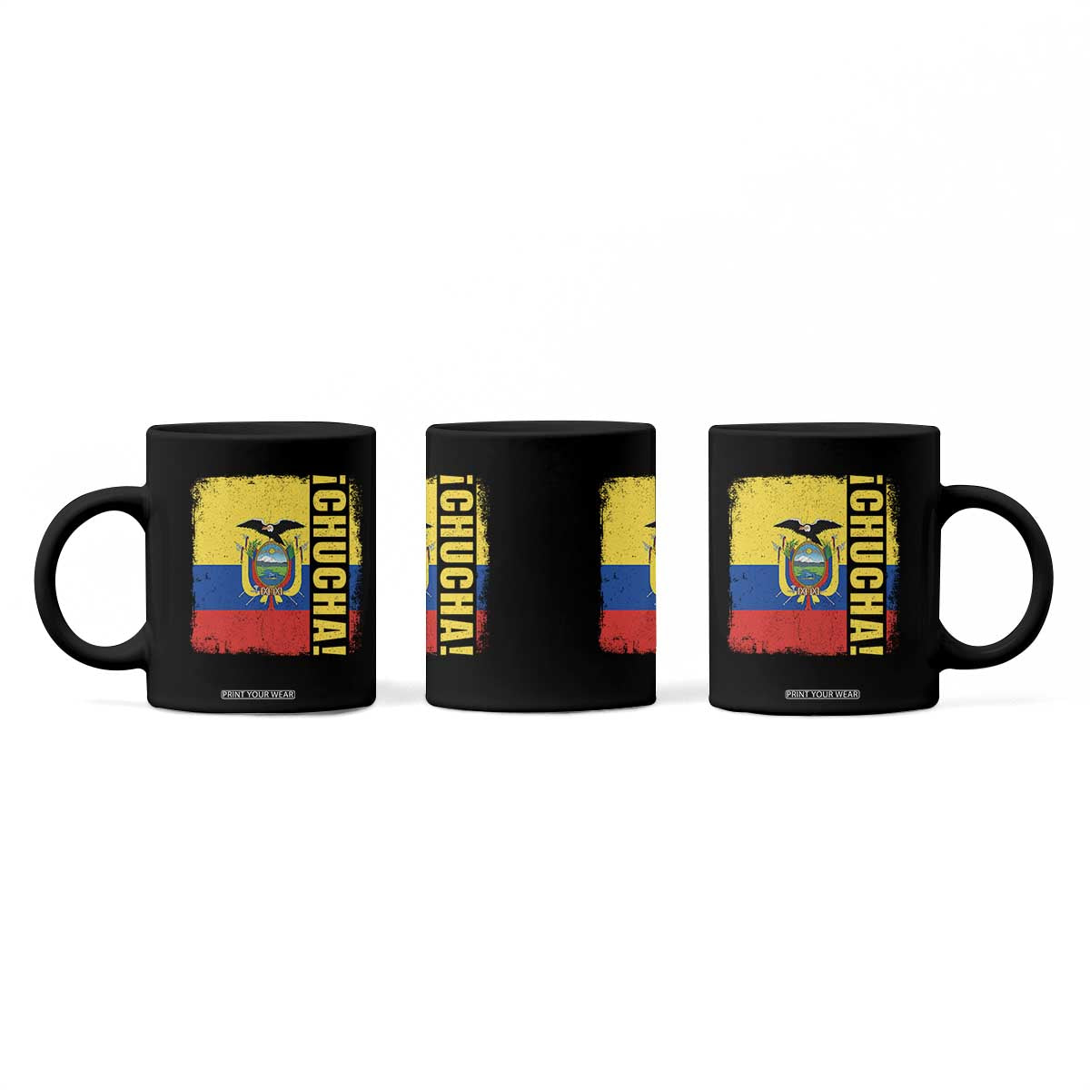 Chucha Funny Ecuadorian Slang Vintage Ecuador Flag Coffee Mug