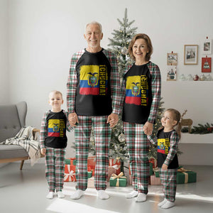 Chucha Funny Ecuadorian Slang Vintage Ecuador Flag Plaid Pajama Set