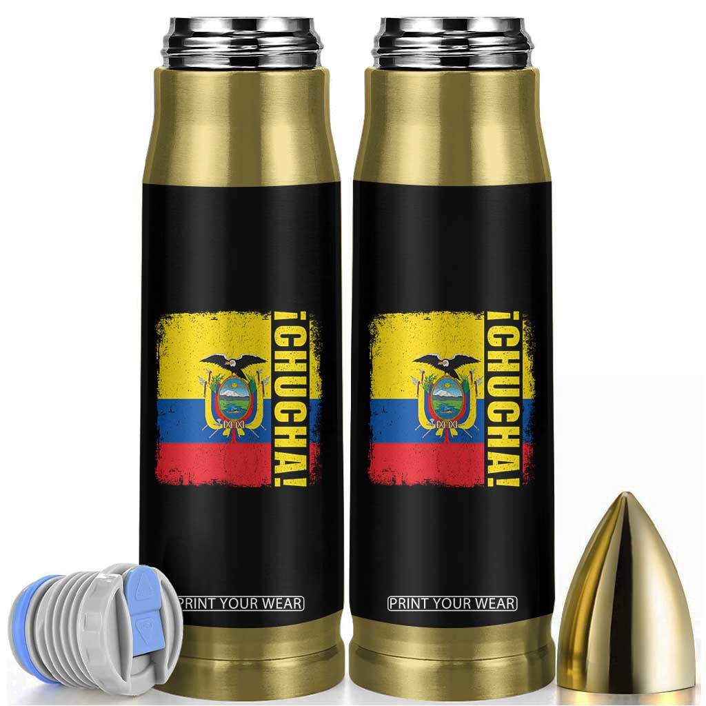 Chucha Funny Ecuadorian Slang Vintage Ecuador Flag Bullet Tumbler TS11 Black Print Your Wear