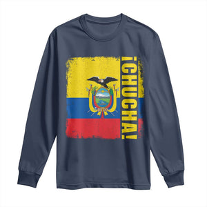 Chucha Funny Ecuadorian Slang Vintage Ecuador Flag Long Sleeve Shirt