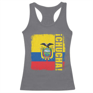 Chucha Funny Ecuadorian Slang Vintage Ecuador Flag Racerback Tank Top