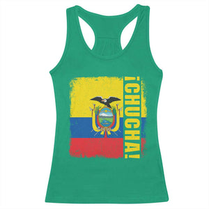 Chucha Funny Ecuadorian Slang Vintage Ecuador Flag Racerback Tank Top