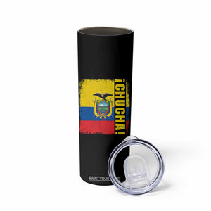 Chucha Funny Ecuadorian Slang Vintage Ecuador Flag Skinny Tumbler