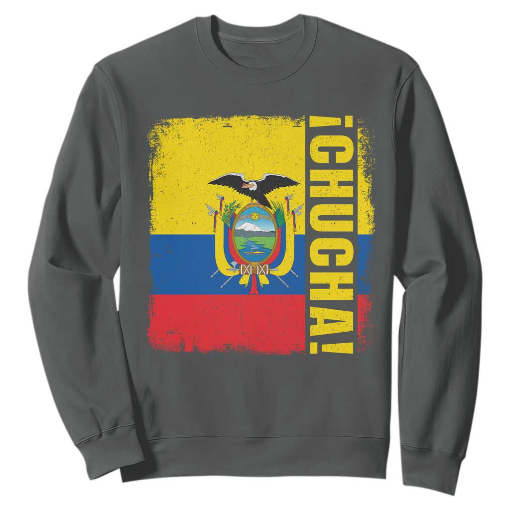Chucha Funny Ecuadorian Slang Vintage Ecuador Flag Sweatshirt