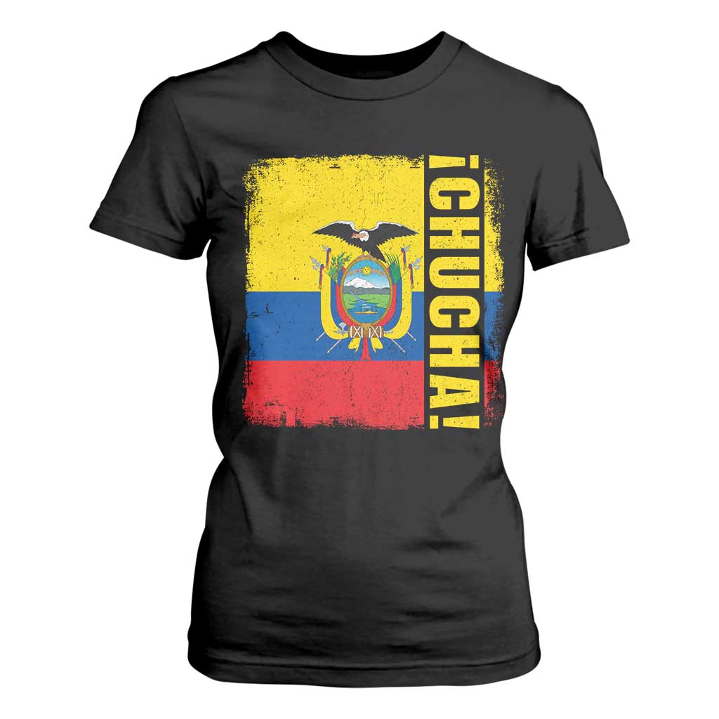 Chucha Funny Ecuadorian Slang Vintage Ecuador Flag T Shirt For Women TS11 Black Print Your Wear