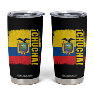 Chucha Funny Ecuadorian Slang Vintage Ecuador Flag Tumbler Cup