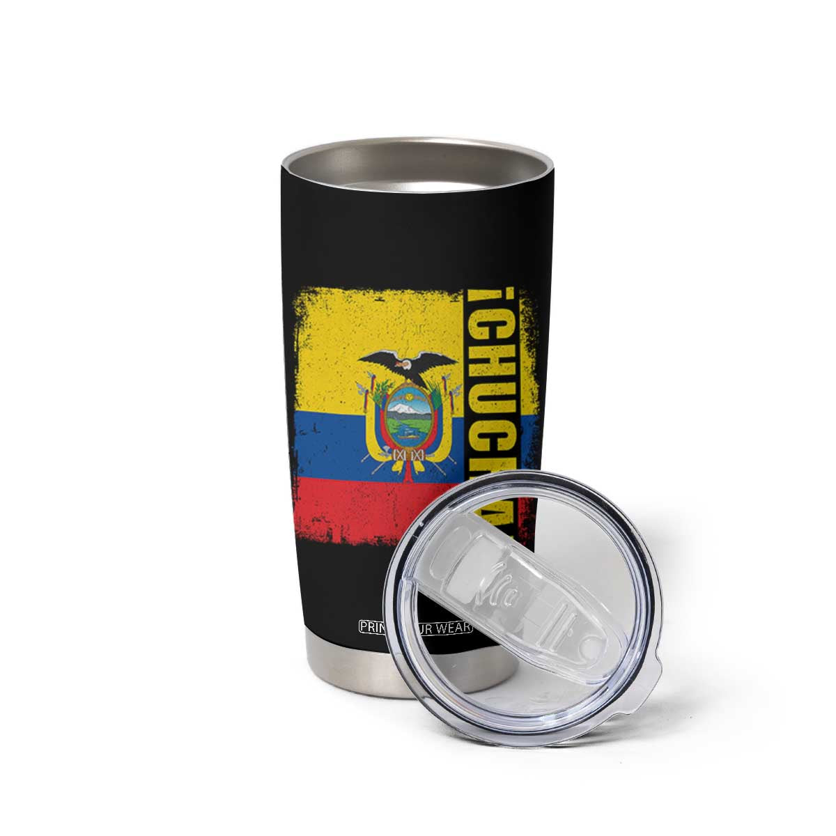 Chucha Funny Ecuadorian Slang Vintage Ecuador Flag Tumbler Cup