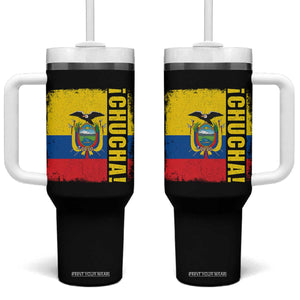 Chucha Funny Ecuadorian Slang Vintage Ecuador Flag Tumbler With Handle