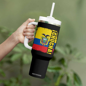 Chucha Funny Ecuadorian Slang Vintage Ecuador Flag Tumbler With Handle