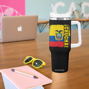 Chucha Funny Ecuadorian Slang Vintage Ecuador Flag Tumbler With Handle
