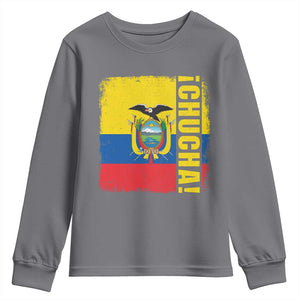 Chucha Funny Ecuadorian Slang Vintage Ecuador Flag Youth Sweatshirt