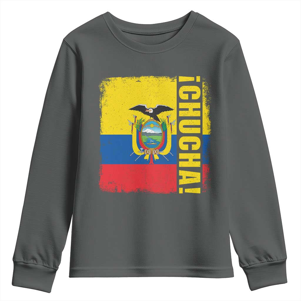 Chucha Funny Ecuadorian Slang Vintage Ecuador Flag Youth Sweatshirt