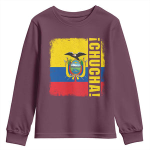 Chucha Funny Ecuadorian Slang Vintage Ecuador Flag Youth Sweatshirt