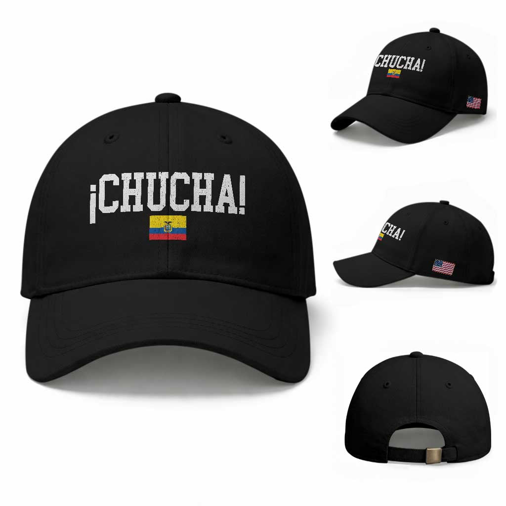 Chucha Funny Ecuadorian Slang Ecuador Flag Latino Saying Baseball Cap