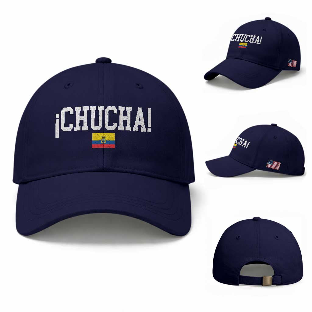 Chucha Funny Ecuadorian Slang Ecuador Flag Latino Saying Baseball Cap