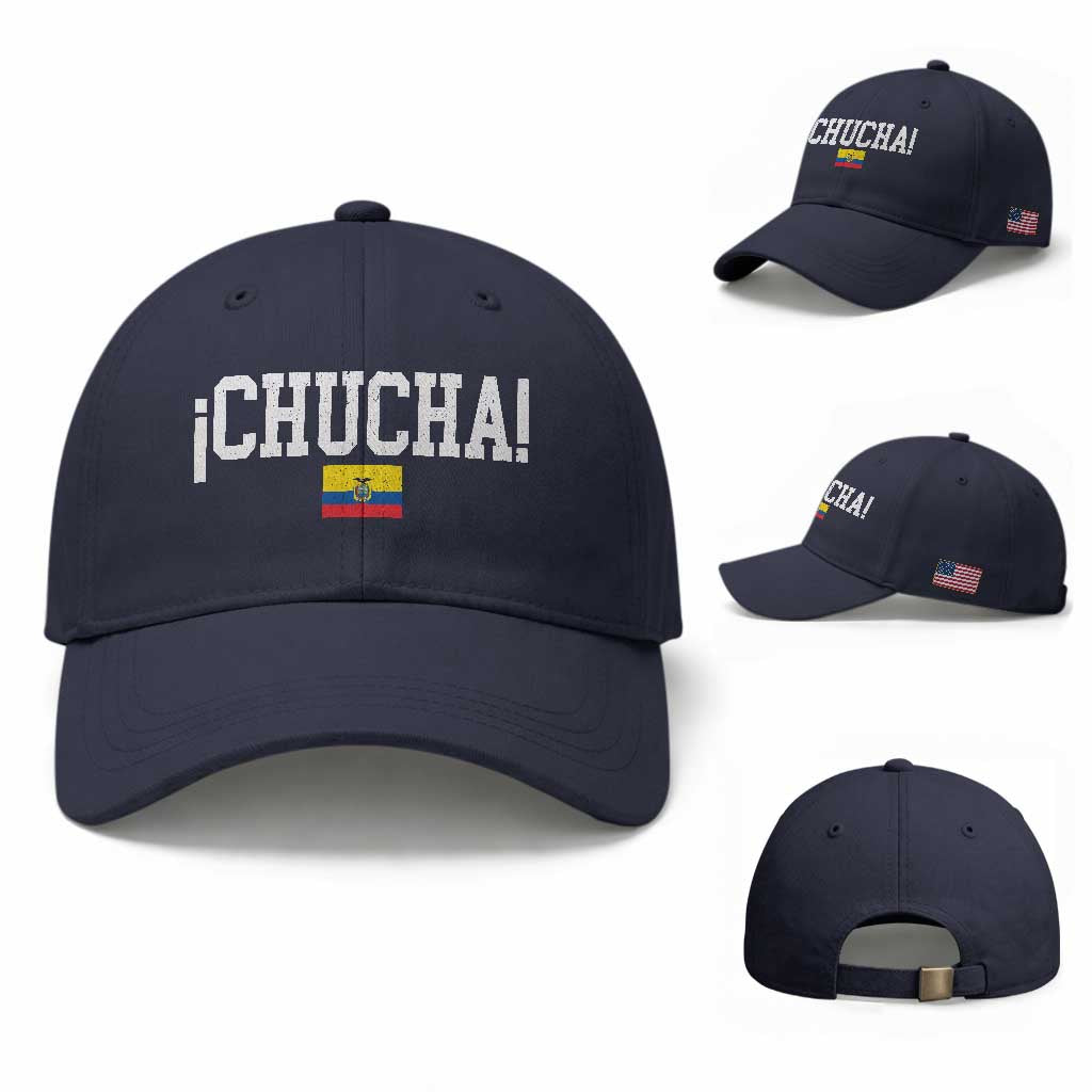 Chucha Funny Ecuadorian Slang Ecuador Flag Latino Saying Baseball Cap