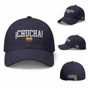 Chucha Funny Ecuadorian Slang Ecuador Flag Latino Saying Baseball Cap