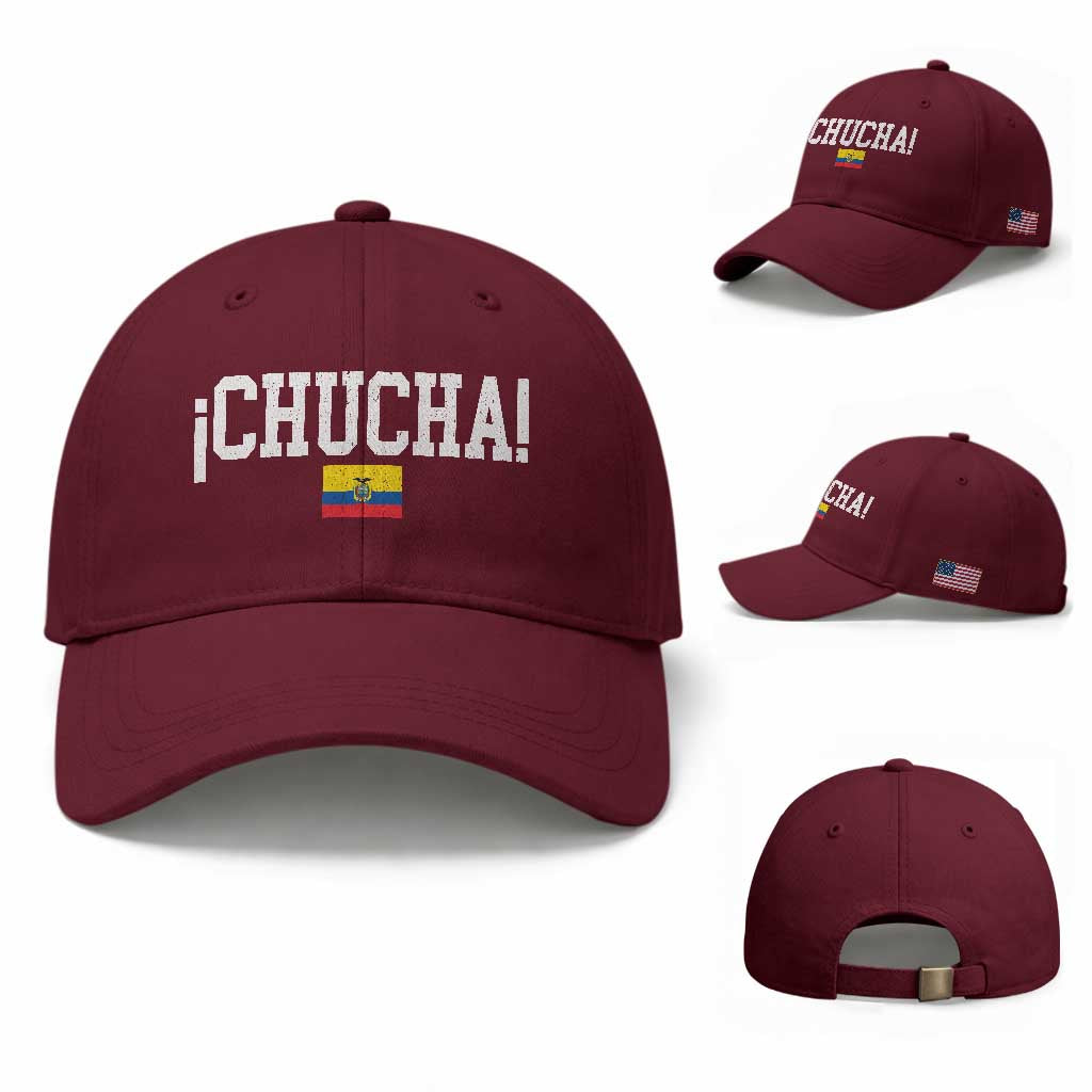 Chucha Funny Ecuadorian Slang Ecuador Flag Latino Saying Baseball Cap