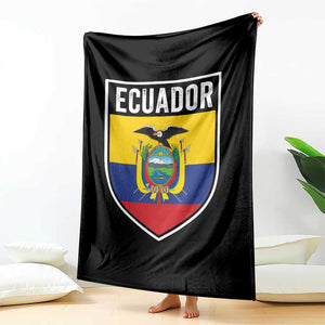 Ecuador Vintage Soccer Crest Escudo Ecuadorian Coat of Arms Throw Blanket