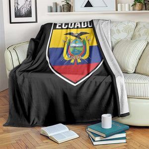 Ecuador Vintage Soccer Crest Escudo Ecuadorian Coat of Arms Throw Blanket