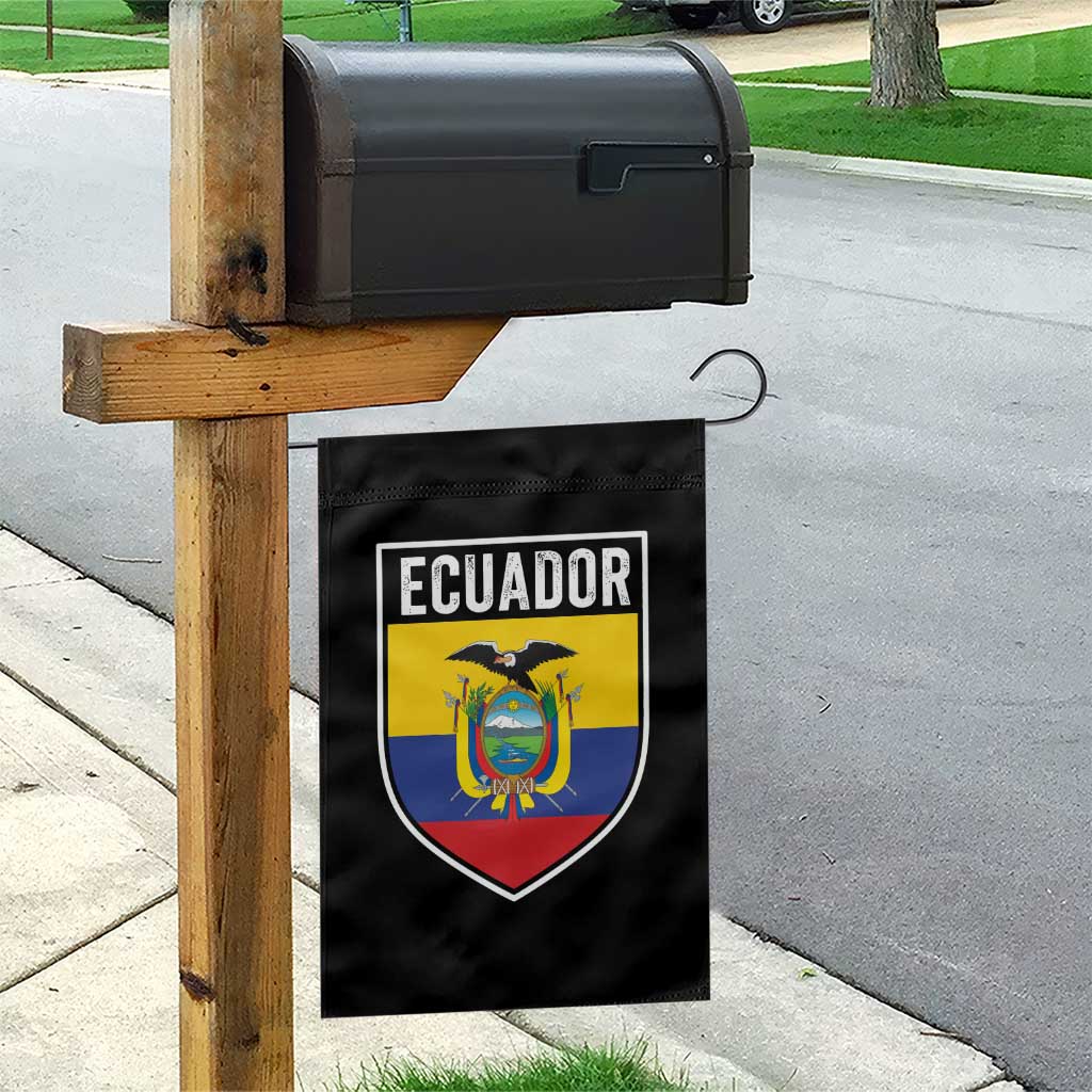 Ecuador Vintage Soccer Crest Escudo Ecuadorian Coat of Arms Garden Flag