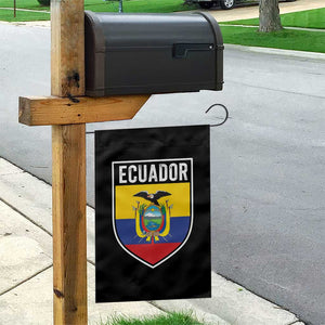 Ecuador Vintage Soccer Crest Escudo Ecuadorian Coat of Arms Garden Flag