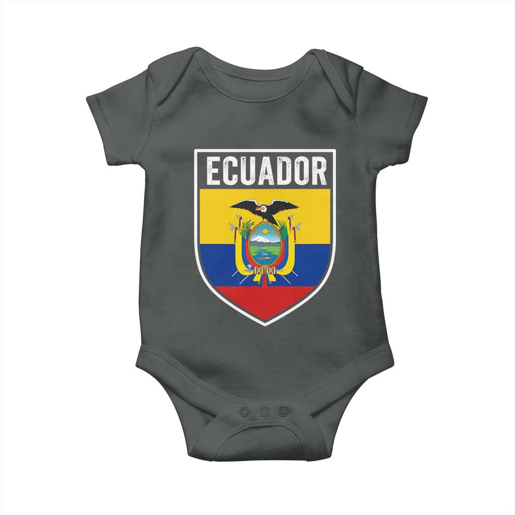 Ecuador Vintage Soccer Crest Escudo Ecuadorian Coat of Arms Baby Onesie