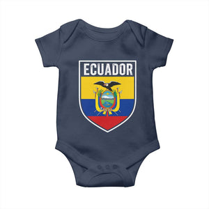 Ecuador Vintage Soccer Crest Escudo Ecuadorian Coat of Arms Baby Onesie