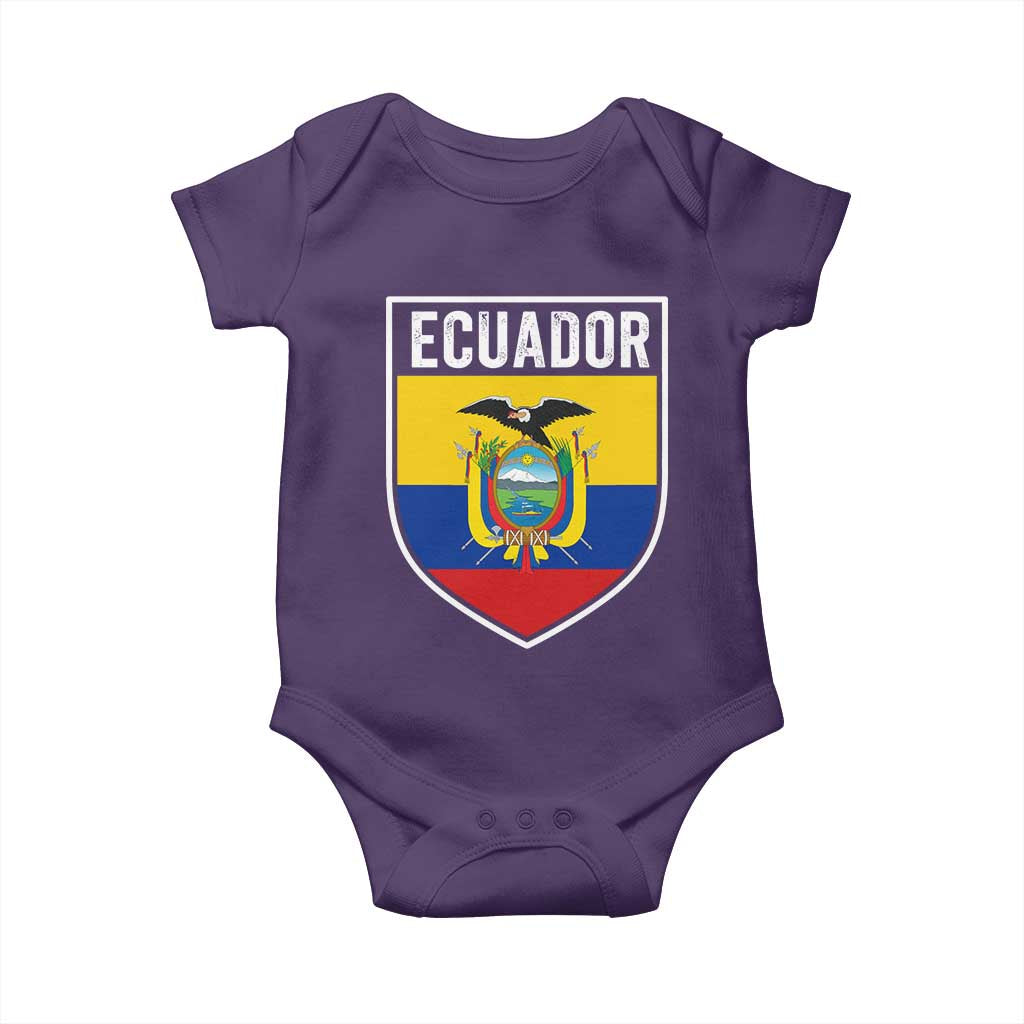 Ecuador Vintage Soccer Crest Escudo Ecuadorian Coat of Arms Baby Onesie