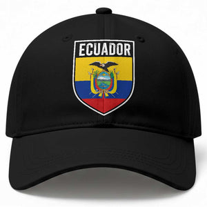 Ecuador Vintage Soccer Crest Escudo Ecuadorian Coat of Arms Baseball Cap