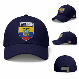 Ecuador Vintage Soccer Crest Escudo Ecuadorian Coat of Arms Baseball Cap