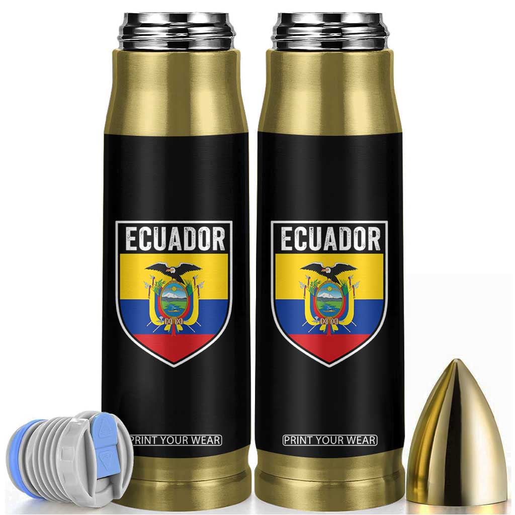 Ecuador Vintage Soccer Crest Escudo Ecuadorian Coat of Arms Bullet Tumbler