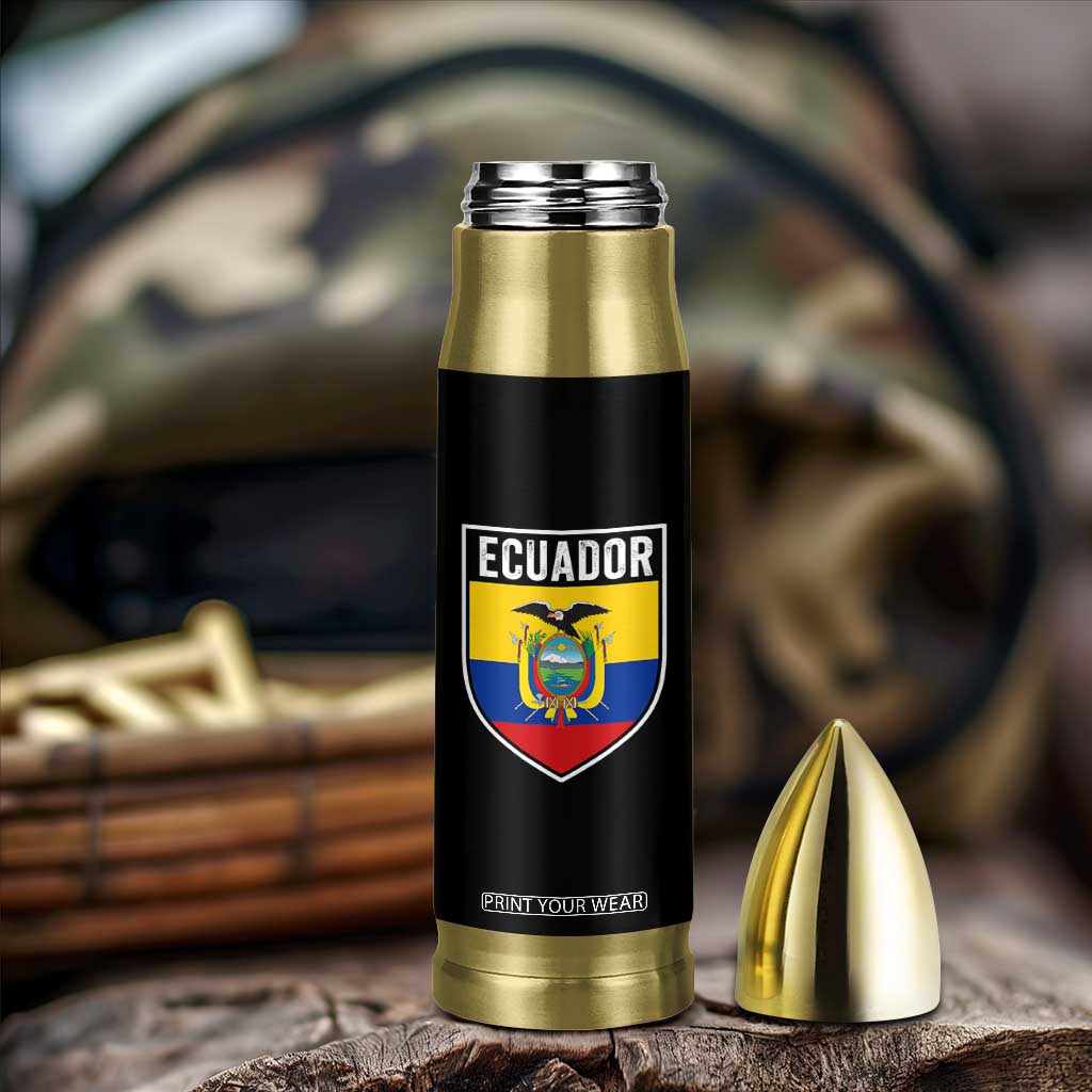 Ecuador Vintage Soccer Crest Escudo Ecuadorian Coat of Arms Bullet Tumbler