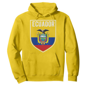 Ecuador Vintage Soccer Crest Escudo Ecuadorian Coat of Arms Hoodie