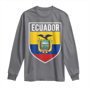 Ecuador Vintage Soccer Crest Escudo Ecuadorian Coat of Arms Long Sleeve Shirt