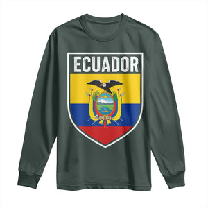 Ecuador Vintage Soccer Crest Escudo Ecuadorian Coat of Arms Long Sleeve Shirt