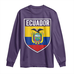 Ecuador Vintage Soccer Crest Escudo Ecuadorian Coat of Arms Long Sleeve Shirt