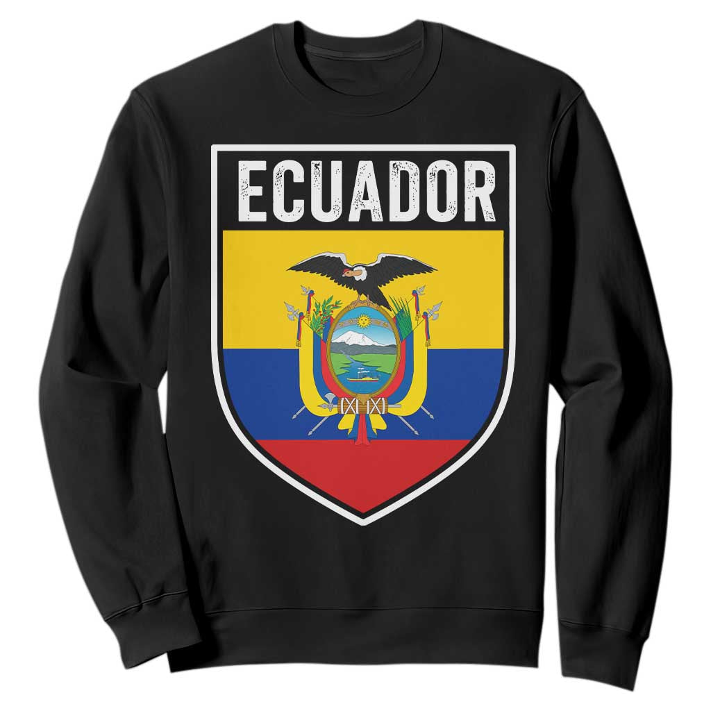 Ecuador Vintage Soccer Crest Escudo Ecuadorian Coat of Arms Sweatshirt