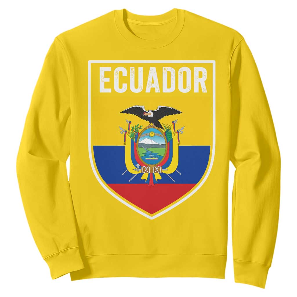 Ecuador Vintage Soccer Crest Escudo Ecuadorian Coat of Arms Sweatshirt