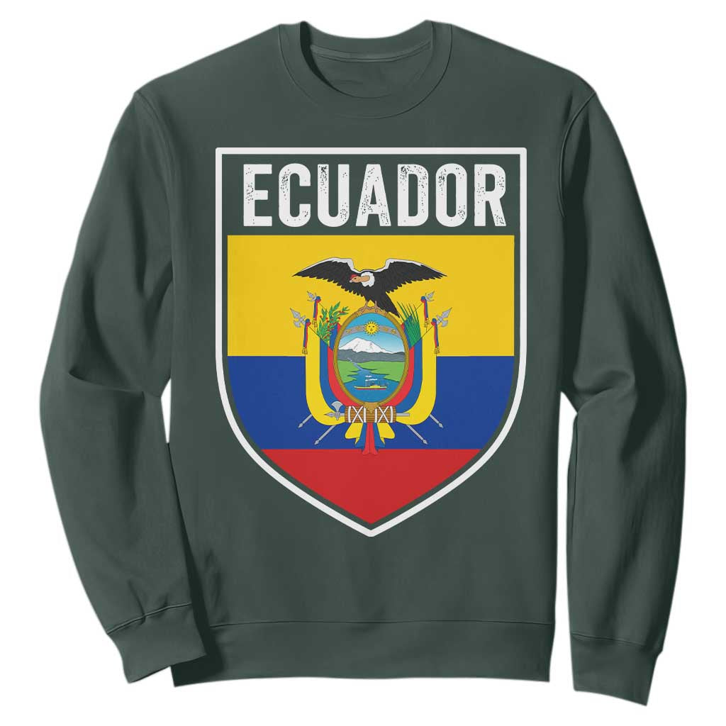 Ecuador Vintage Soccer Crest Escudo Ecuadorian Coat of Arms Sweatshirt