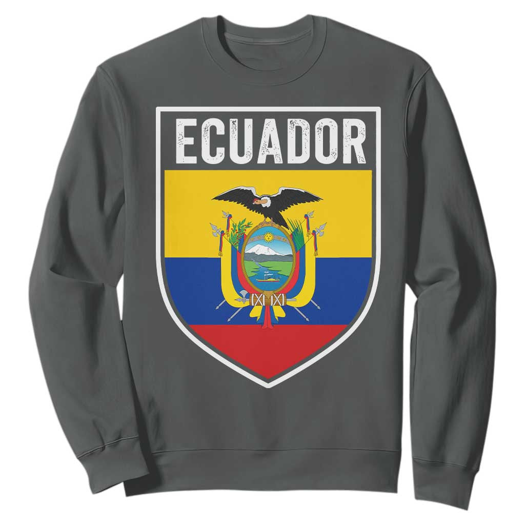 Ecuador Vintage Soccer Crest Escudo Ecuadorian Coat of Arms Sweatshirt