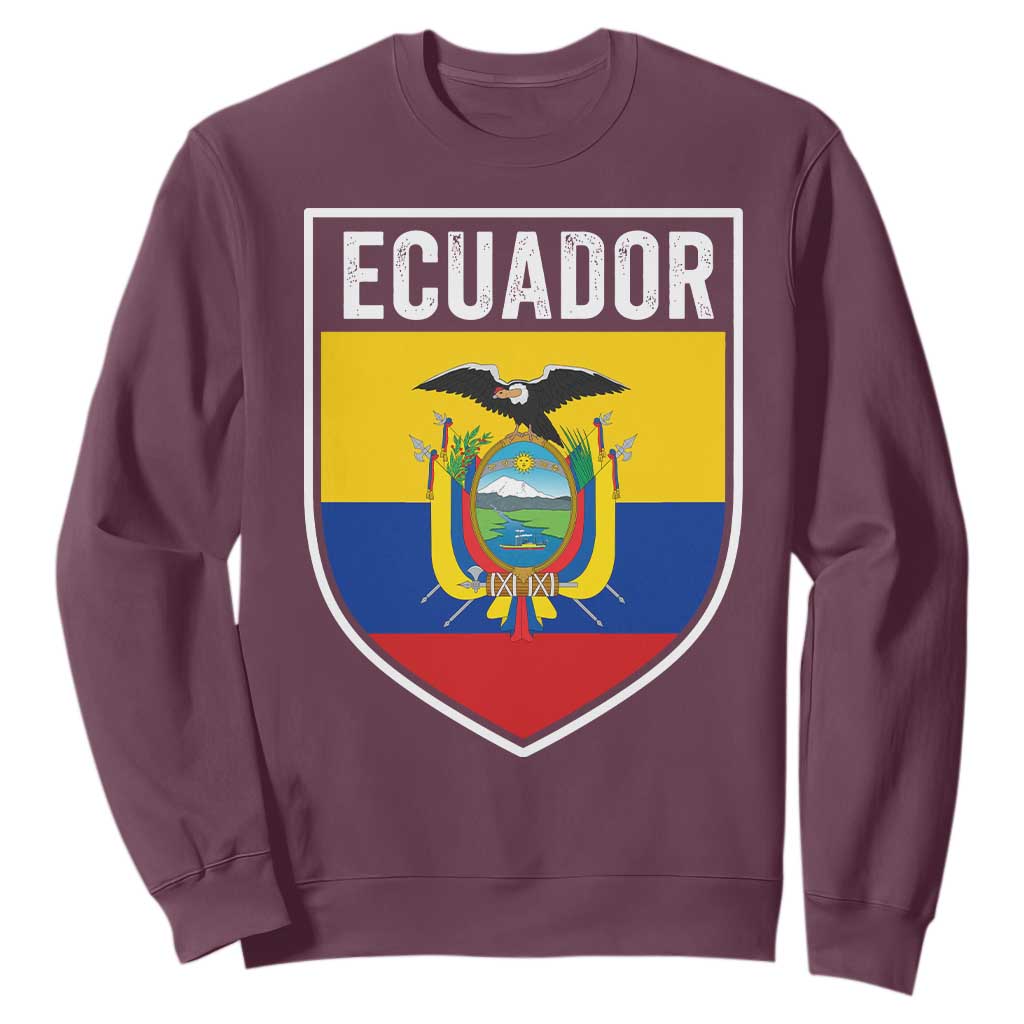 Ecuador Vintage Soccer Crest Escudo Ecuadorian Coat of Arms Sweatshirt