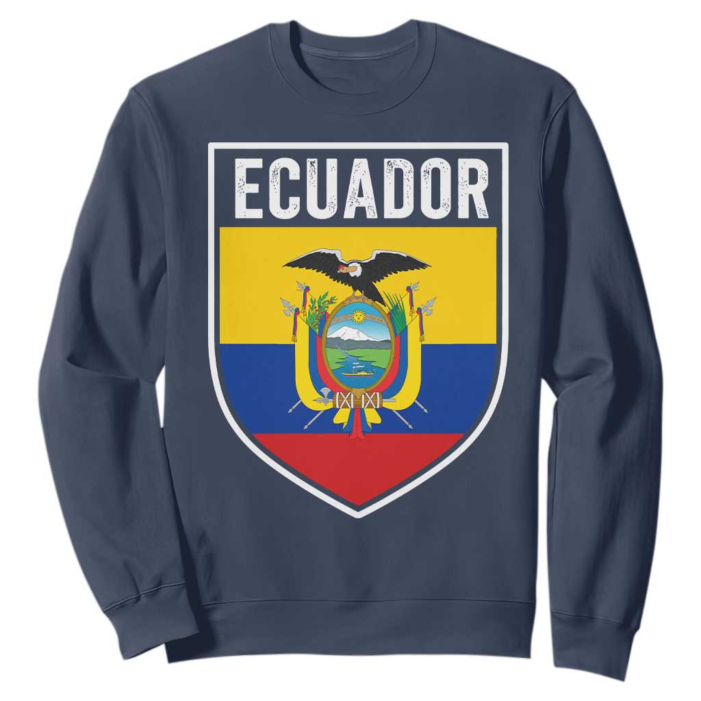 Ecuador Vintage Soccer Crest Escudo Ecuadorian Coat of Arms Sweatshirt