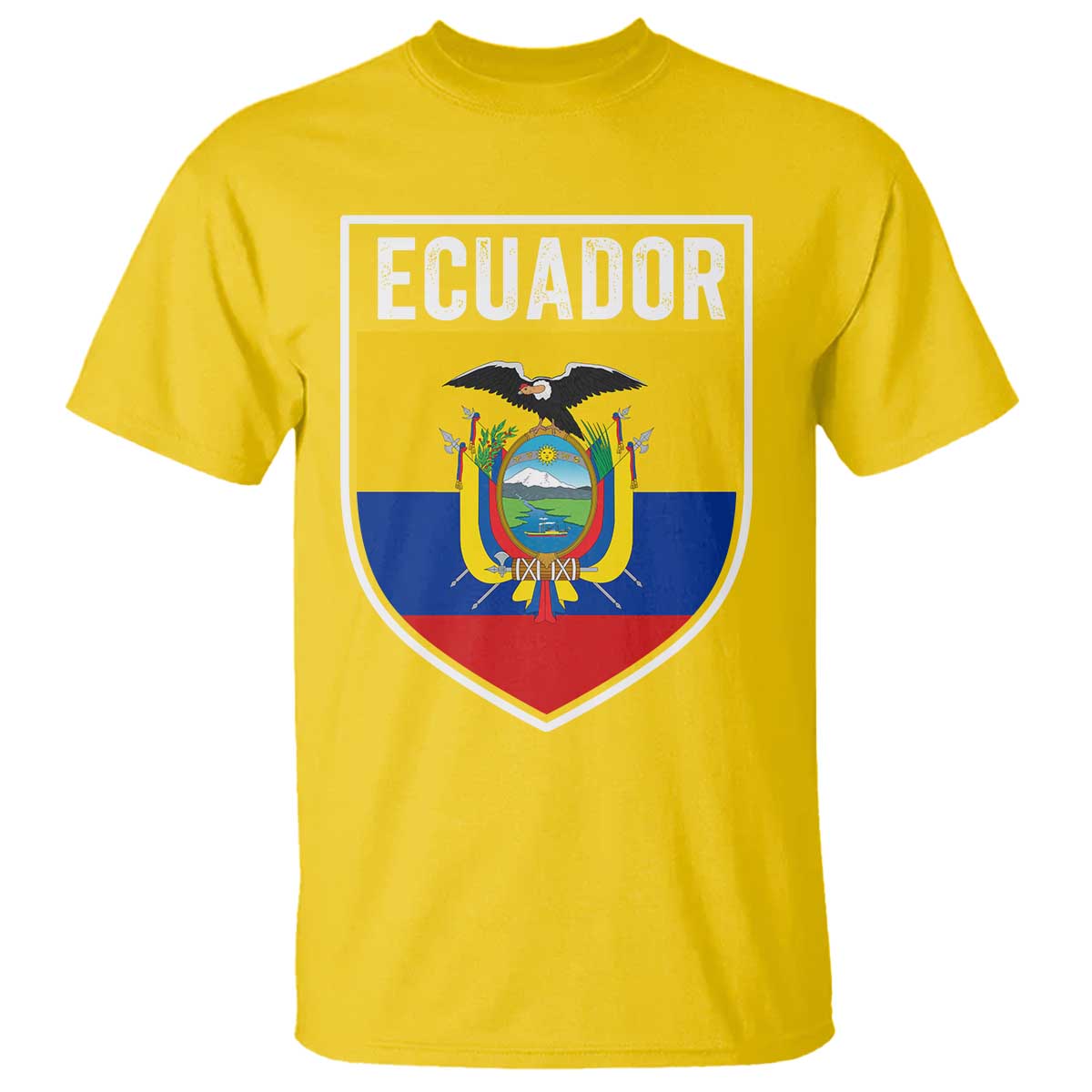 Ecuador Vintage Soccer Crest Escudo Ecuadorian Coat of Arms T Shirt TS11 Daisy Print Your Wear