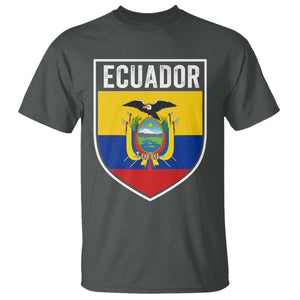 Ecuador Vintage Soccer Crest Escudo Ecuadorian Coat of Arms T Shirt