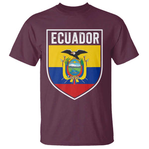 Ecuador Vintage Soccer Crest Escudo Ecuadorian Coat of Arms T Shirt