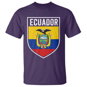 Ecuador Vintage Soccer Crest Escudo Ecuadorian Coat of Arms T Shirt