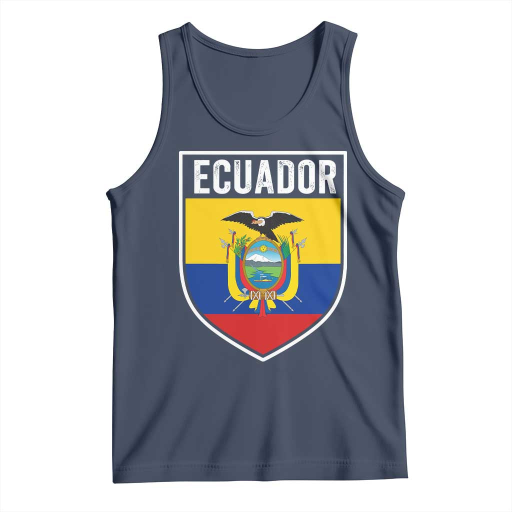 Ecuador Vintage Soccer Crest Escudo Ecuadorian Coat of Arms Tank Top